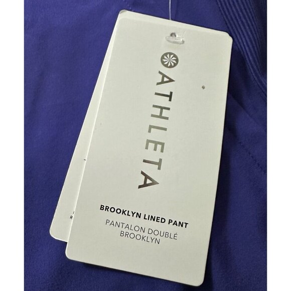 Athleta Brooklyn Lined Pant Purple Womens 8 Tall New With Tags - Picture 3 of 8